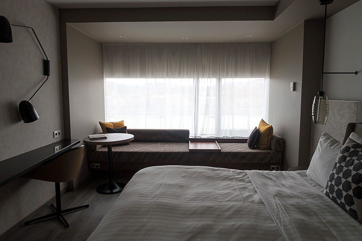 ブダペストマリオットホテルのベッドルーム