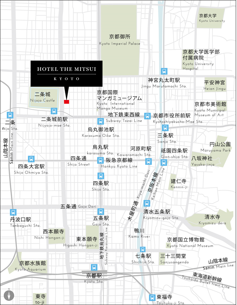 ホテルザ三井京都の地図